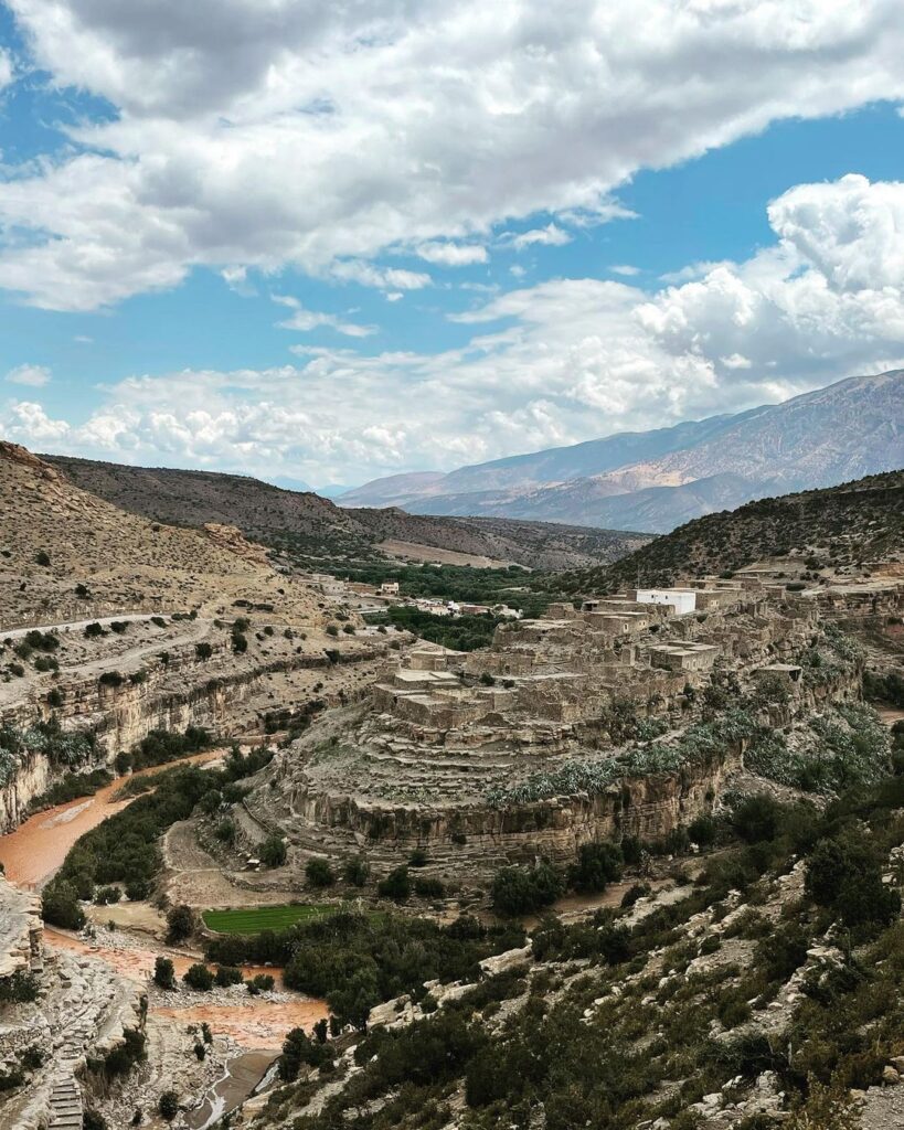 Panoramic view of the majestic High Atlas Mountains, Morocco.